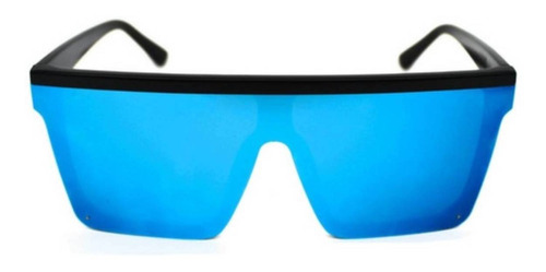 Anteojos de sol polarizados Miami Store Retro Toronto Standard, color azul con marco de plástico, lente de plástico, varilla de plástico