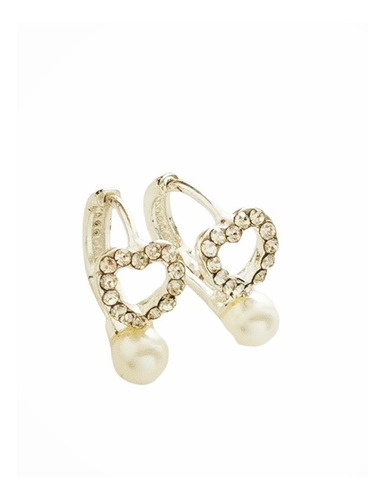 Imagen 1 de 4 de Arracadas Para Niñas Corona Oro Lam Con Zirconias.