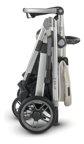 Carrinho de passeio Uppababy Cruz V2 bege com chassi prateado