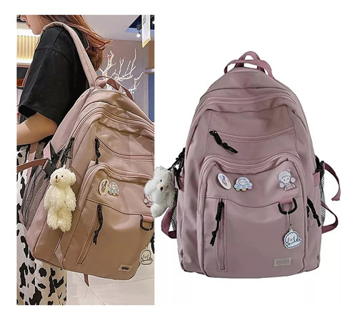 Mochila Multifunción Con Doble Cremallera Para Mujer, Mochil