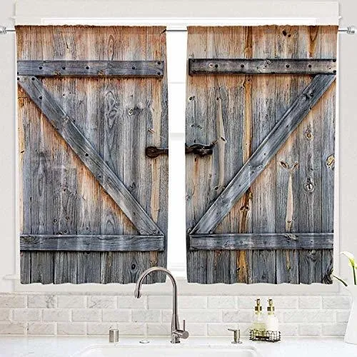 Cortinas Rústicas De Madera Para Puerta De Granero | Meses Sin Interés