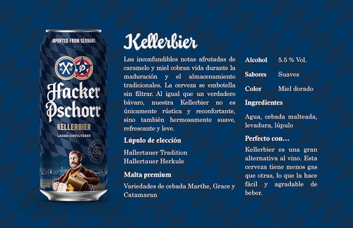 Cerveza Hacker Pschorr Kellerbier
