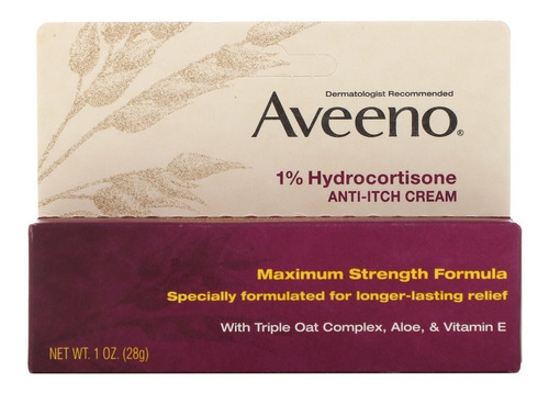 Crema antipicazón con hidrocortisona al 1% 28 g Aveeno