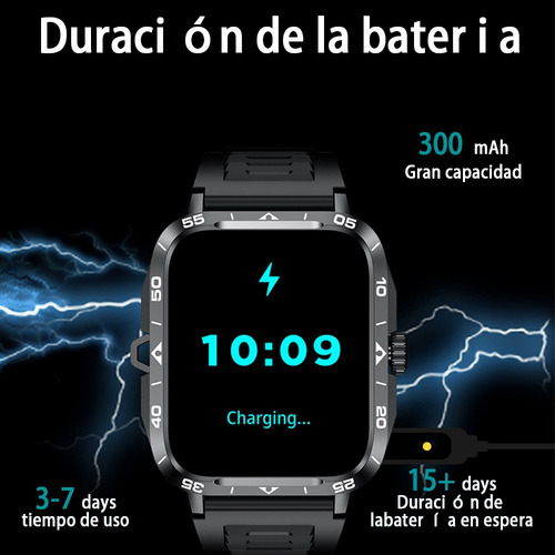 Reloj Inteligente Hombre Bluetooth Llamada Smart Ip67