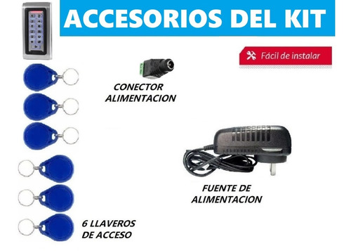 Imagen 4 de 9 de Teclado Control Acceso Metalico Muy Resistente Anti Vandalico Apto Intemperie 2000 Usuarios Clave O Tarjeta + Fuente Nñ