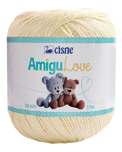 Fio Crochê Amigulove 100% Algodão Mercerizado Amigurumi 100g Cor 00275 - Marfim