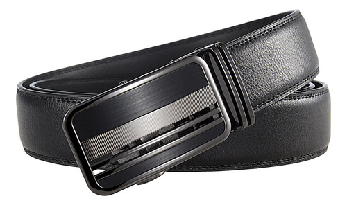 Cinturón Con Hebilla Automática Para Hombre Cinturón De Piel