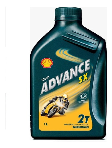 Aceite Shell Advance Sx 2t X 1 Litro (2 Tiempos)