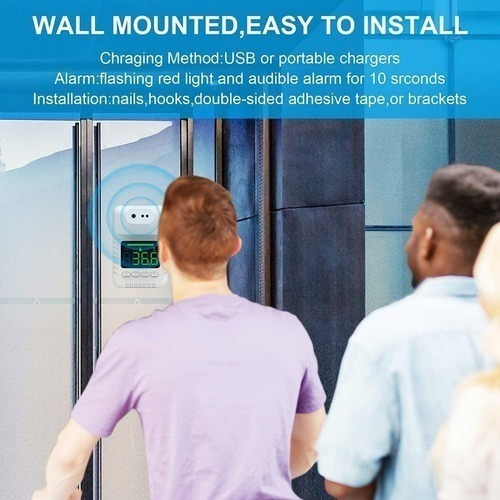 Termometro Infrarrojo Digital De Pared Sin Contacto Alarma