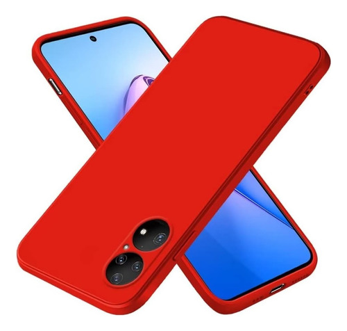 Funda For Huawei P50 Soft Feeling Antishock Rojo Resistente