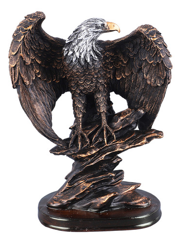 Estatua De Águila, Pintura Bronceada De Resina De Estilo Ret