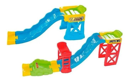 Super Pista Com 2 Carrinhos Ramp Racer 28 Peças - Maral