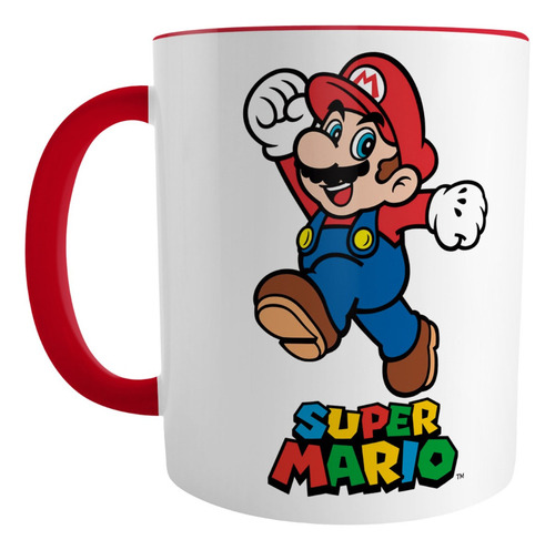 Paquete De Tazas Fondo De Color Mario Y Luigi