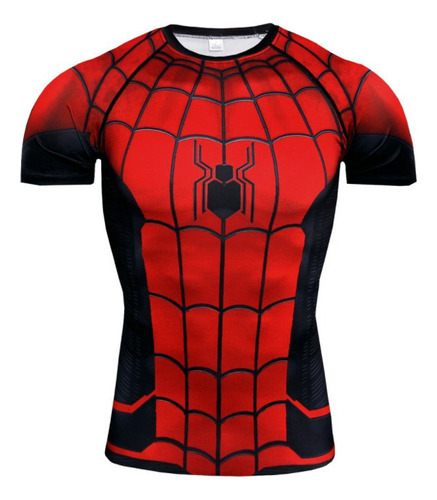 Playera De Manga Corta Para Cosplay De Spider-man De Marvel