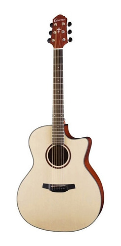 Violão Aço Crafter Hg250 Ce Natural Verniz Elétrico Spruce