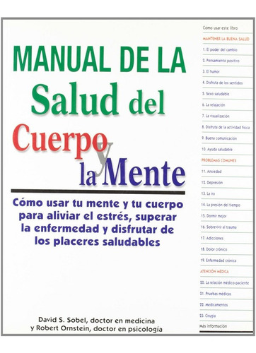 Manual De La Salud Del Cuerpo Y La Mente Sobel & Ornstein