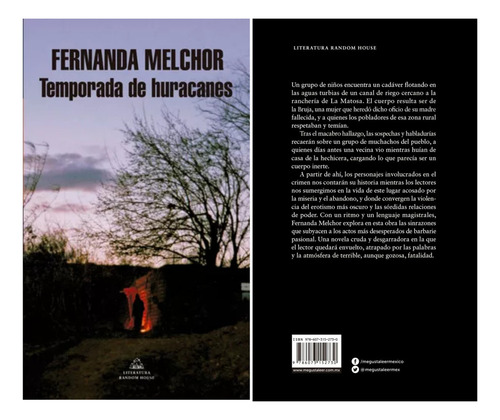 Libro Temporada de huracanes Editorial Literatura Random House de Fernanda Melchor