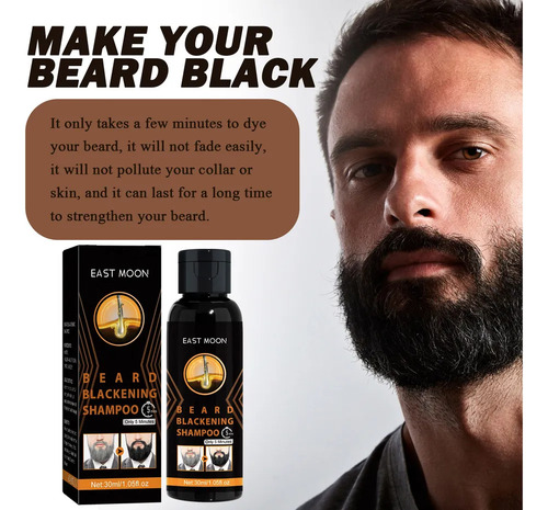 2 Champú Natural Para Oscurecer La Barba C Guys, Para Oscure