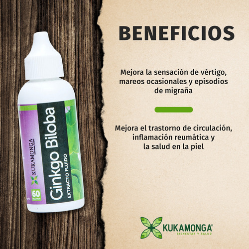 Extracto Fluido 100% Natural - 60 Ml Gikgo Biloba