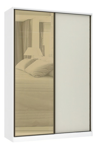 Guarda-roupa Luciane Isabela 7483.66 Cor Branco Ff/kashmir De Mdp Com 3 Portas Correr