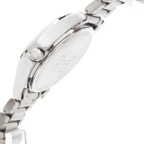 Reloj Dama Pulsera Casio Analogico Plateado Esfera Azul Febo