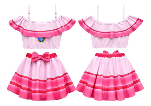 Traje De Baño De Dos Piezas De Princesa Para Niñas