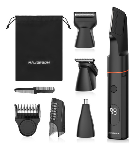 Aparador De Pelos Corporais Maxgroom 4 Em 1 Para Homens Impe