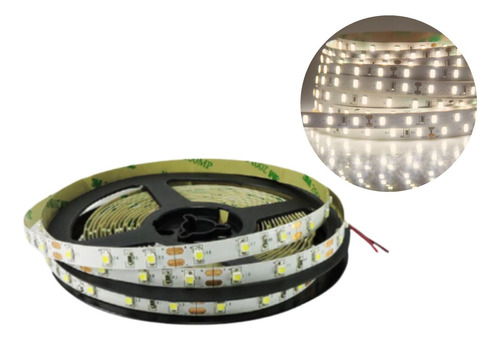 Tira Led 3528 Bl. Calido Ip20 Interior 12vcc Rollo X 5 Mts 