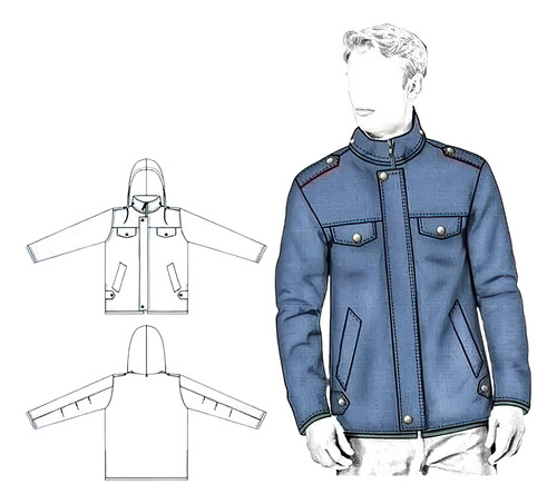 Moldería Unicose - Campera Trabajo Impermeable Rt 1722