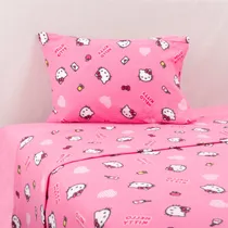 Comprar Set Sabanas Polar 1.5 Plazas Estampado Sanrio Hello Kitty Rosa Chicle Hello Kitty
