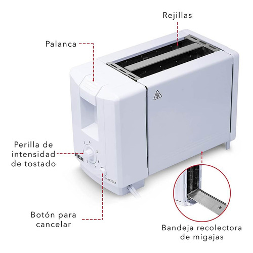 Tostador 7 Niveles Con Apagado Automático Rca Rc-t1