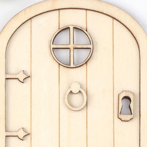 Kit De Porta De Madeira Para Jardim Diy 3d Auto- B