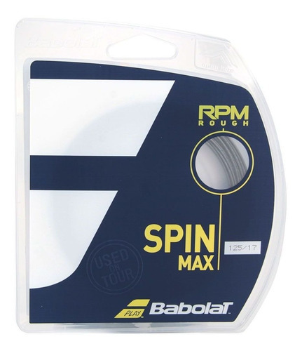 Cuerda Babolat Rpm Rough 1.25/17 Negra, Juego 12 Metros