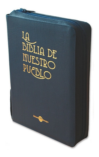 Libro Biblia De Nuestro Pueblo Cuero Azul