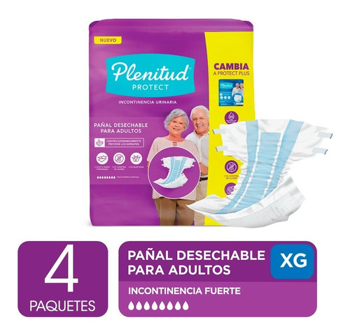 Plenitud Pañal Para Adultos Protect X 16 Pack X 4