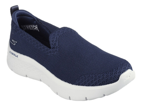 Tenis Skechers Go Walk Flex Mujer Malla Stretch Fit Azul 