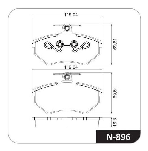 Juego Pastillas Freno X 4 Cobreq N-896
