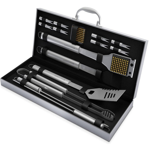 16 Accesorios Para Barbacoa. Utensilios De Acero Inoxidable