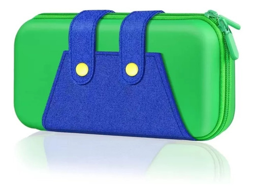 Imagen 5 de 6 de Bolso Luigi Bros Nintendo Switch Oled + Vidrio Mica Funda