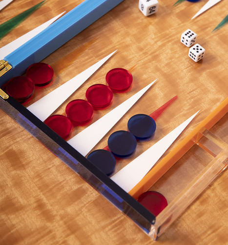 Juego De Backgammon 14 X 8.5 X2 Para Adultos Con Piezas De