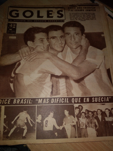 Revista Goles N554 10 Marzo 1959 Brazil Campeon   