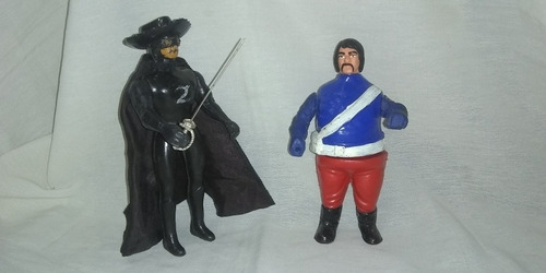 Antiguos Muñecos De Plástico El Zorro Y El Sargento García