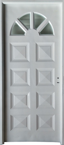 Imagen 1 de 4 de Puerta Exterior Chapa Simple 80 Medio Sol