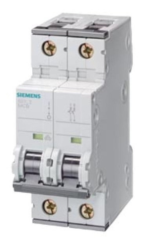 Interruptor Termomagnetico Siemens 2x6amp 2 Polos/ Riel Din