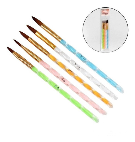 Kit De Pinceles Acrílicos 5 Piezas