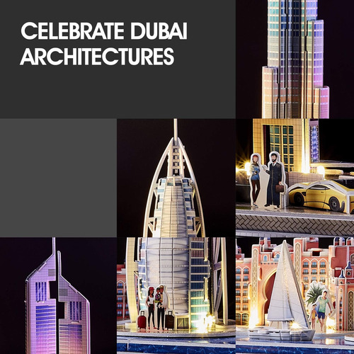 Cubicfun Rompecabezas 3d Para Niños De 8 A 10 Años Led Dubai