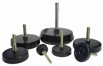 Imagen 2 de 7 de Pata Goma Nº 1 Regulable 60mm Rosca 3/8w