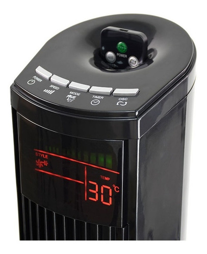 Ventilador Torre Control Remoto 46puLG Negro 3v 3358 Mytek