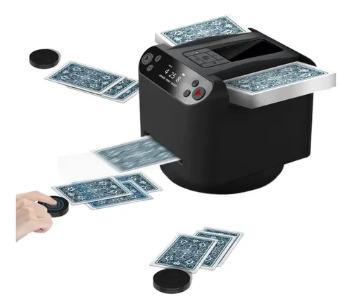 Dispensador Y Repartidor Automático De Cartas Con Batería 4000mAh – Giratorio 360° Para UNO, Póker Y Blackjack, Para 1-8 Jugadores