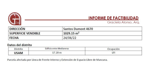 Imagen 6 de 7 de Terreno Zonif Usam (pb+5 Pisos+2retiros) -permuta-